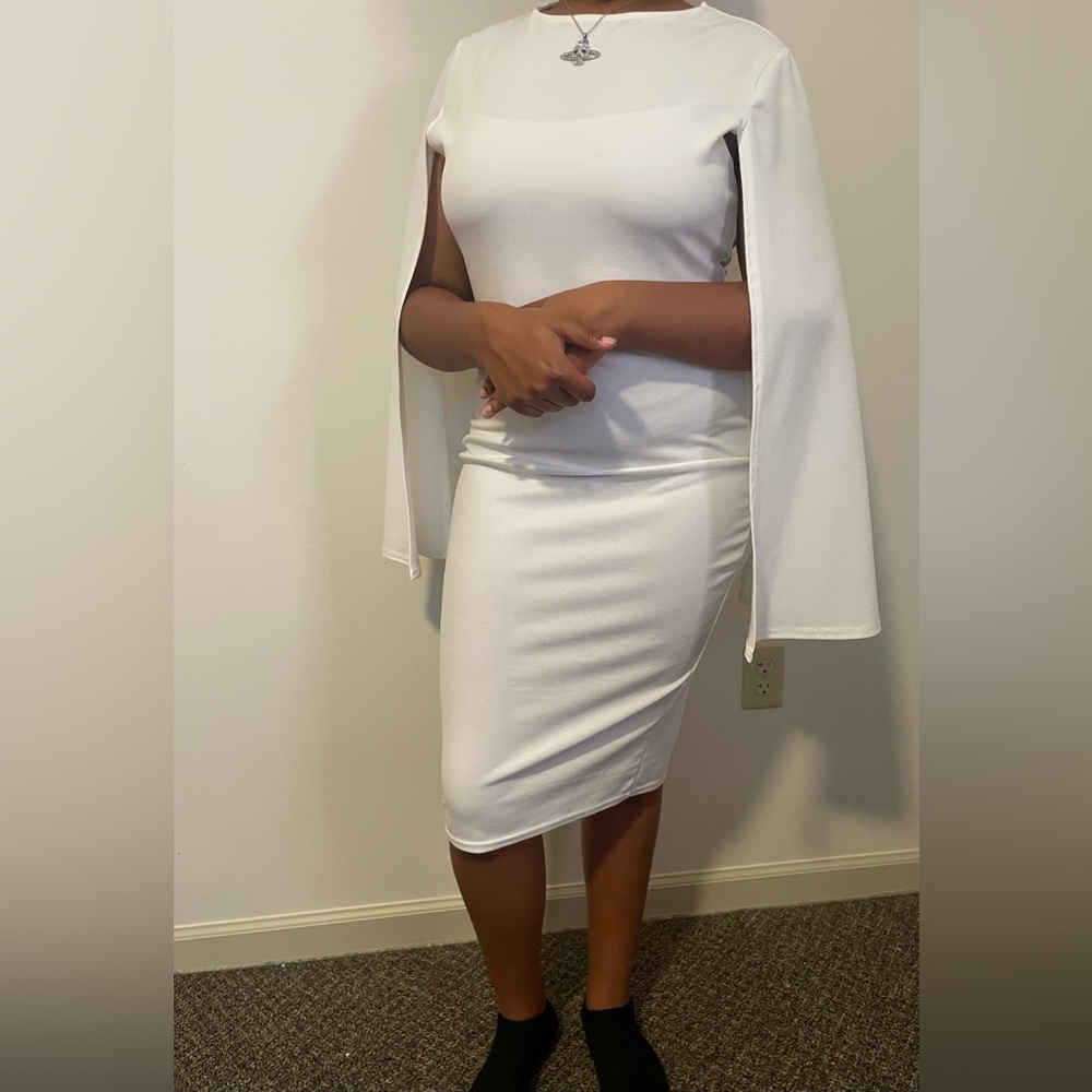 Boohoo Cape Dress
